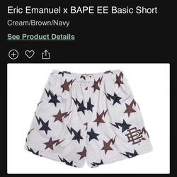 Eric Emanuel x bape shorts
