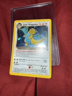 Dark Dragonite Holo 5/82 Team Rocket Pokemon Card Unlimited WOTC Rare Vintage LP