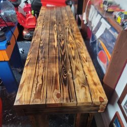 Burnt Wood Table Any Size