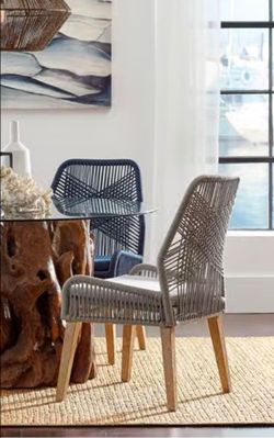 6x Coaster: Nakia Gray Fabric Woven Back Side Chairs