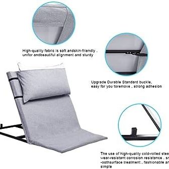 Skuehod Adjustable Power Lifting Bed Backrest for Elderly Disabled  Injured,Sit-up Back Rest Chair for Neck Lumbar Back Support with Head  Cushion