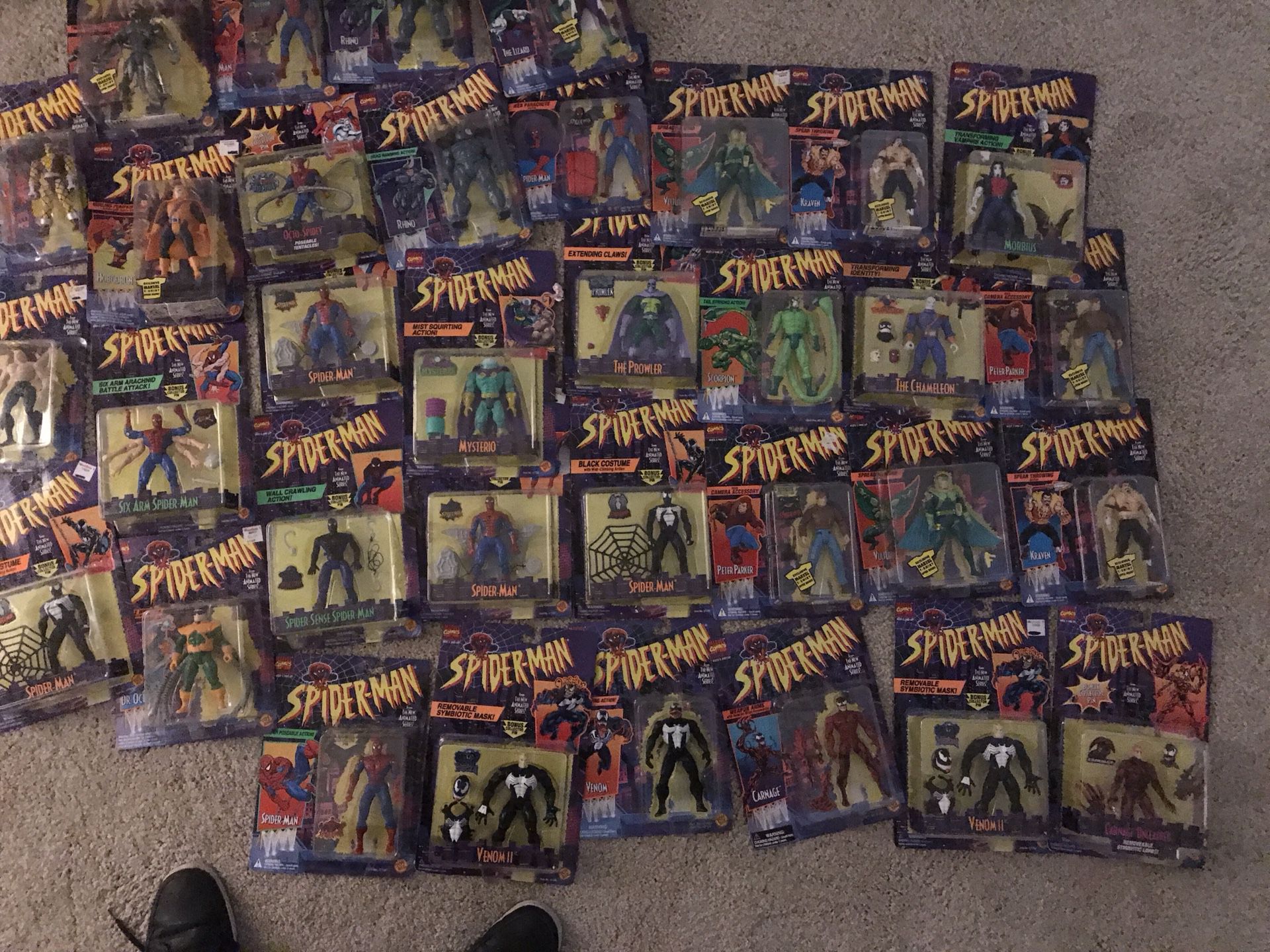 Spider-Man the animated series action figures 34 total
