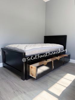 New Twin Bed And Mattress With Drawers