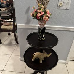 Two Tier Round Antique Table 