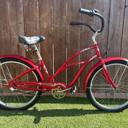 Electra Hawaii Model  Women’s Beach cruiser  3 Speed . 26 inch  Beautiful bright red color. Rides and Shifts smooth.