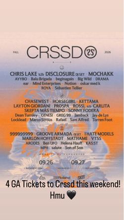 CRSSD San Diego TICKETS GA