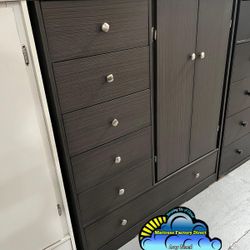 Grey Pacoima Closet Wardrobe Dresser Cajonera Comoda