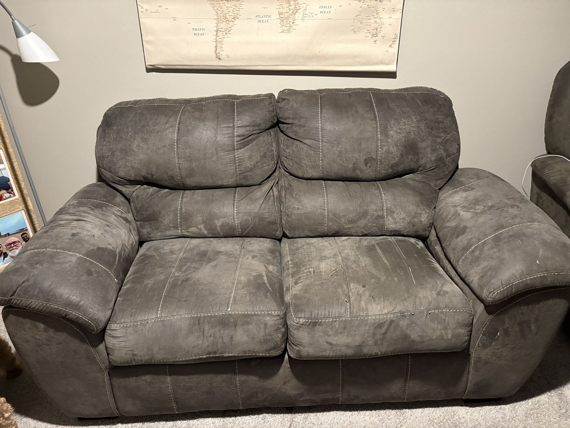 Gray Love Seat