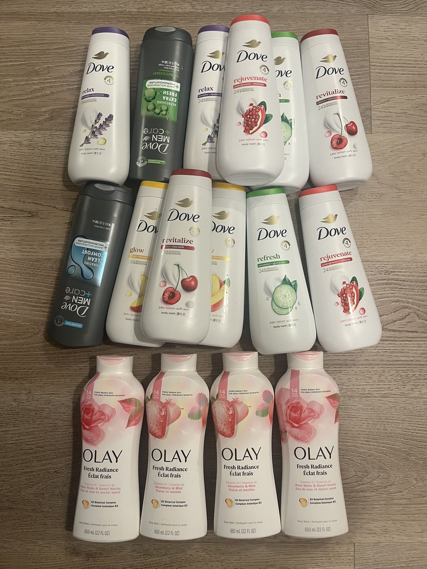 Olay/dove bodywash $5ea