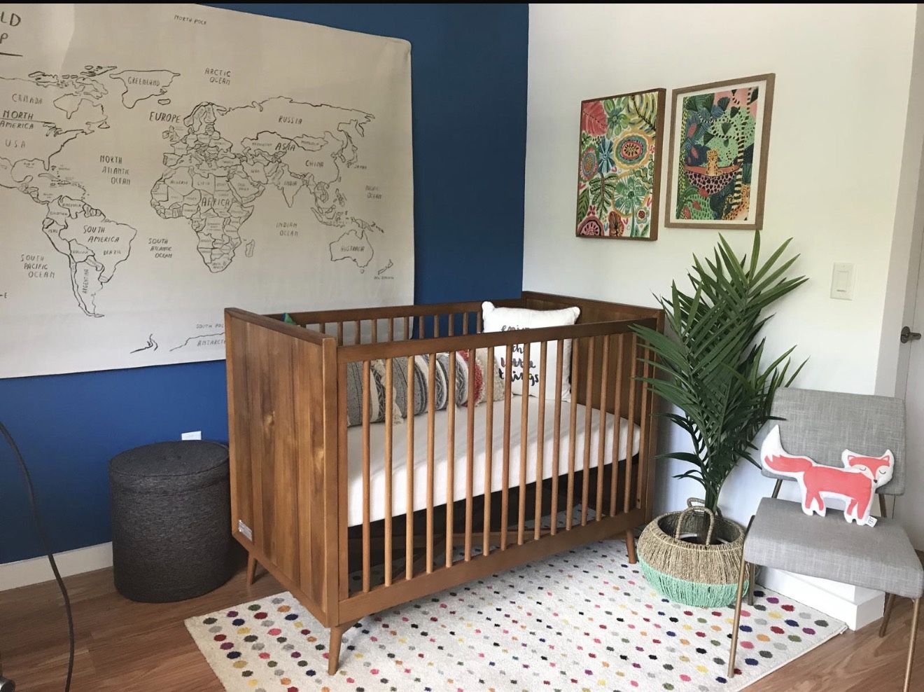 West Elm x pbk Mid-Century Convertible Crib