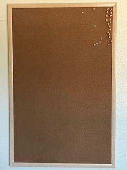 Large Cork Board with Thumbtacks