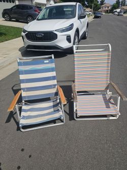 Set Of Two beach chair fold Up