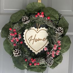 Handmade - Snowy Christmas Wreath - Brand New