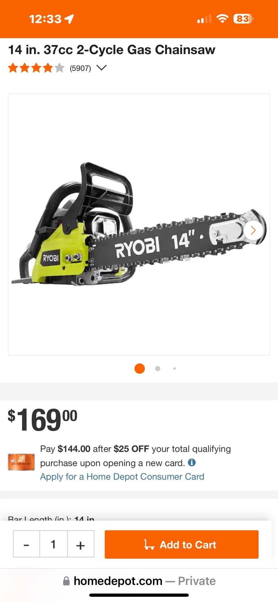 Ryobi Chainsaw
