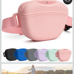 Pink water dispenser and pink treat trainer for waist