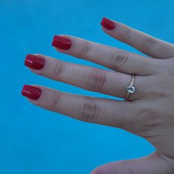 golden aquamarine march month rhinestone ring