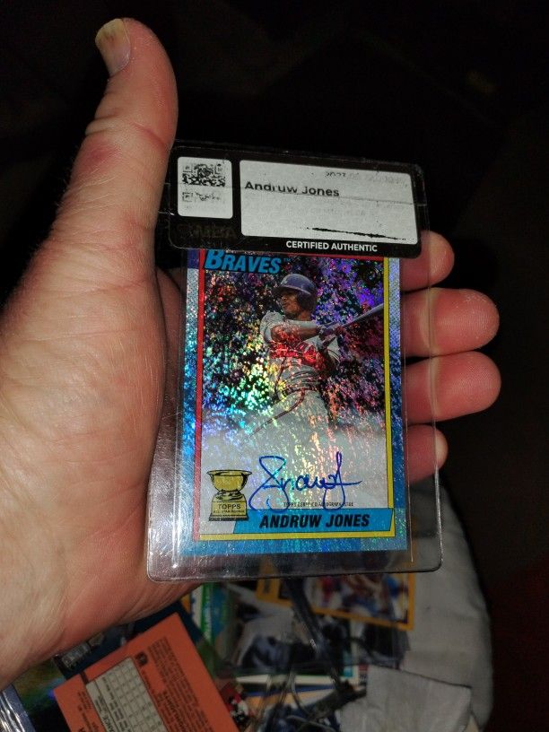 MBA Diamond Certified Topps All Star Rookies Speckle REFRACTOR Andrew Jones