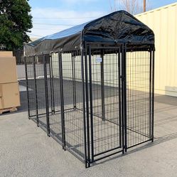 $290 (New in Box) Large heavy duty kennel with cover dog cage crate pet playpen (8’l x 4’w x 6’h)