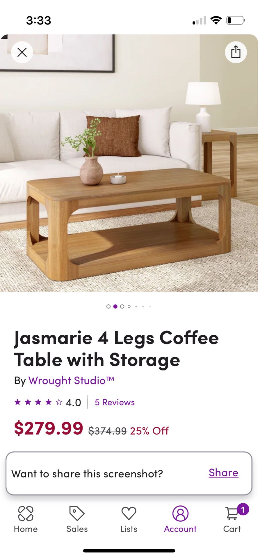 Brand New Coffee Table 