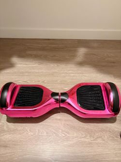 Chrome Pink( Metallic ) Self-Balancing Hoverboard with a Built-In Wireless Speaker & LED Lights