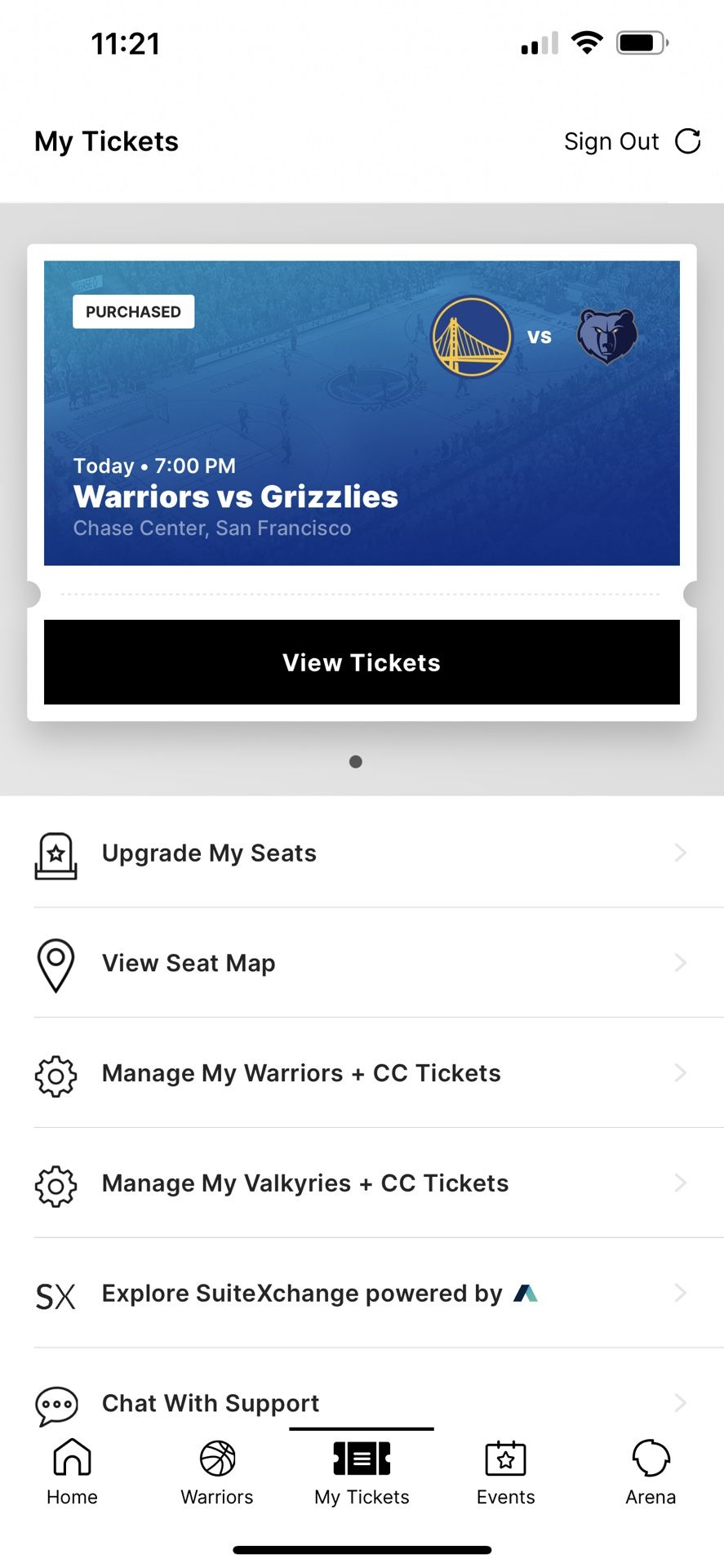 2 Warriors Tickets Tonight – Lower Bowl + Club Access