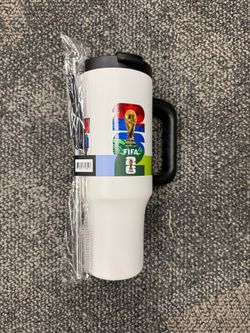 FIFA World Cup Tumbler with Handle and Straw