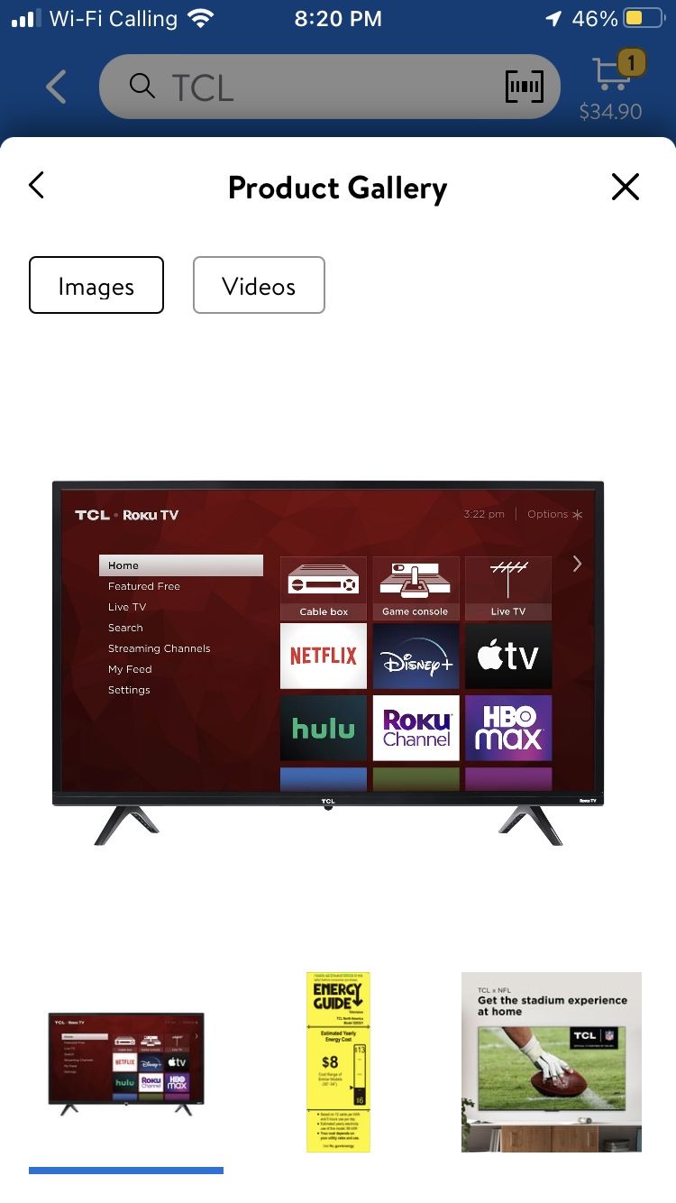 TCL 32 Class 720P HD LED Roku Smart TV 3 Series 32S331 