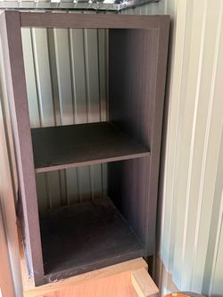 Dark Brown 2-Shelf Bookcase