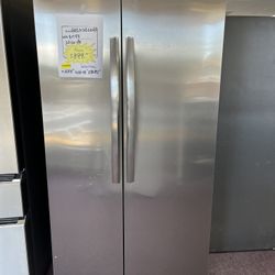 Refrigerator, Frigidaire Open Box 36” Side By Side Refrigerator 