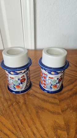 PORCELAIN CANDLE HOLDERS FROM JAPAN