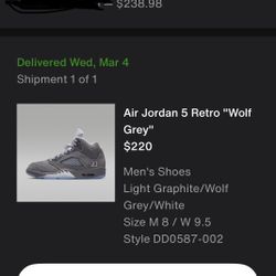 Jordan 5 Wolf Grey