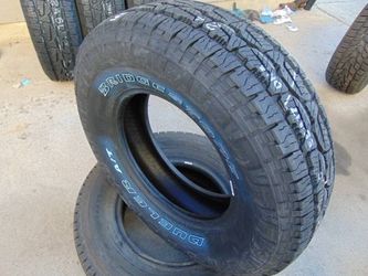 4 New 245 75 16 Bridgestone Dueler A/T Revo3 Tires Outlined White Letters 4PLY Date 2024