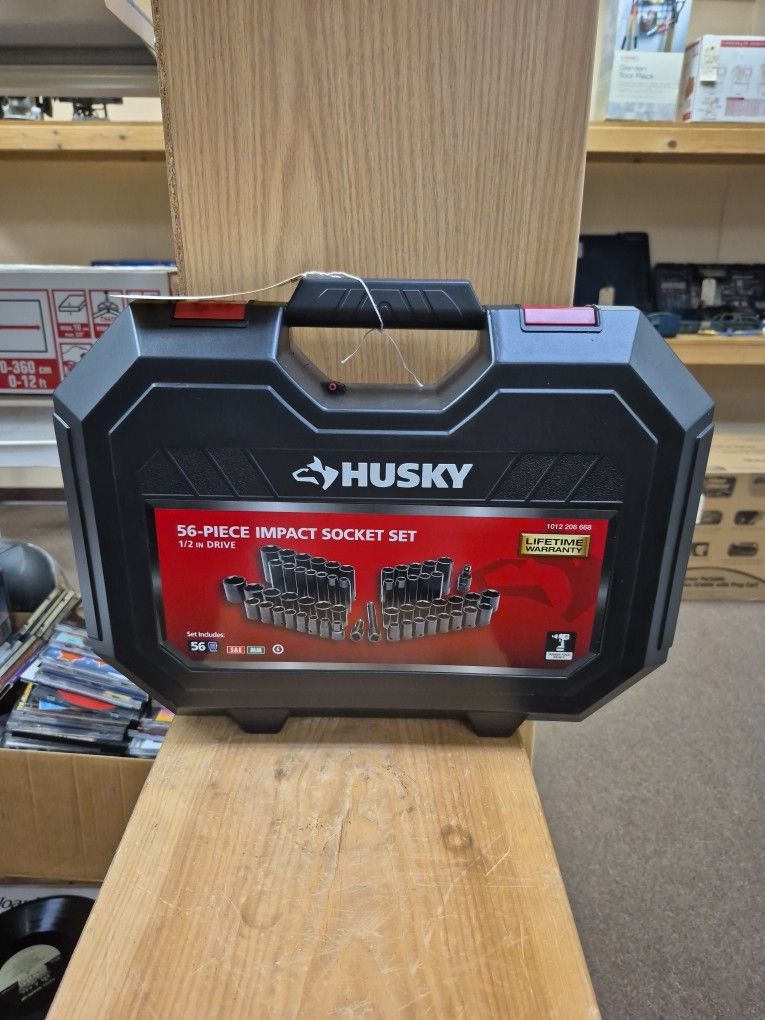 NEW Husky 56 Piece Impact Socket Set 1012 206 668
