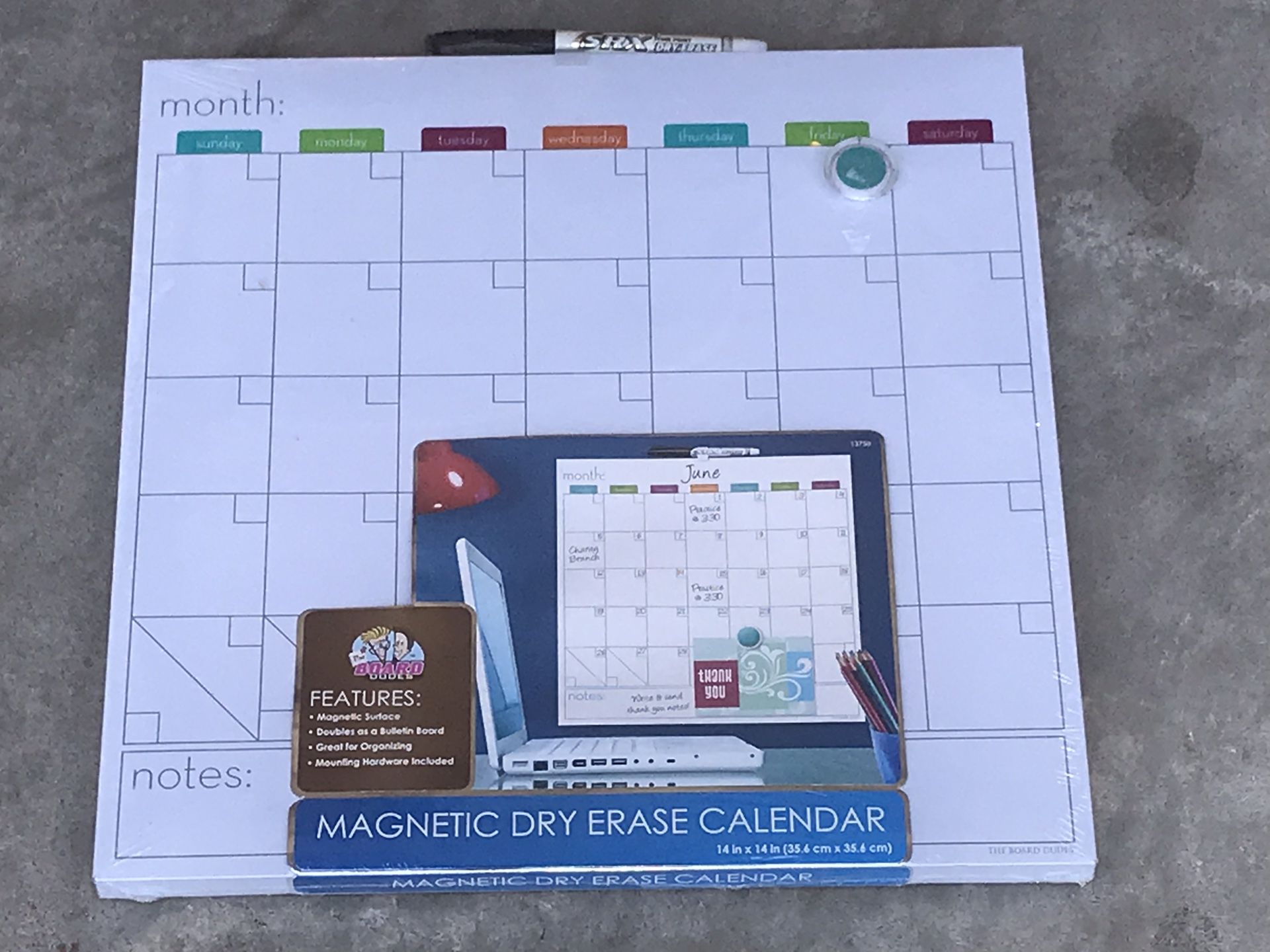 Magnetic Dry Erase Calendar