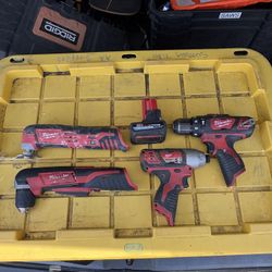 Milwaukee M12 Tool & Battery Set