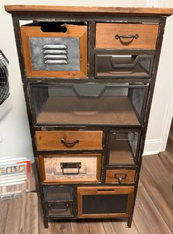 Industrial rustic cabinet with drawers