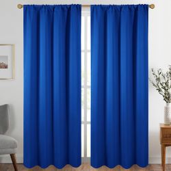 Large blue curtains 52 x108 