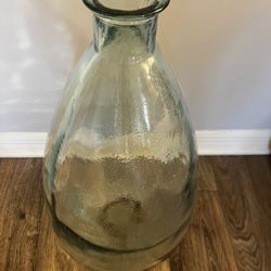 Large Decorative Glass Bottle Vase – Boho / Coastal Style