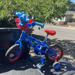 Child Kid Children Blues Clues  Bike 12” Wheels With Training Wheels Bicycle Tricycle Trike like New 