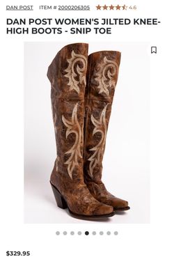 DAN POST WOMEN'S JILTED KNEE-HIGH BOOTS - SNIP TOE