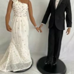 The Michelle Obama And The Barack Obama Inaugural Collector Dolls 