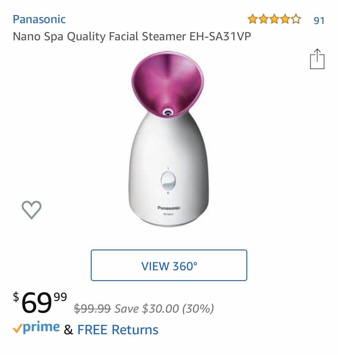 Facial Steamer Nano Quality Spa