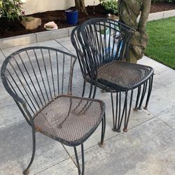 Four Heavy Duty Outside Chairs.