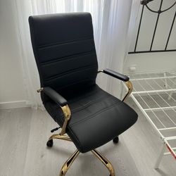 Leather Office Chair Black And Gold