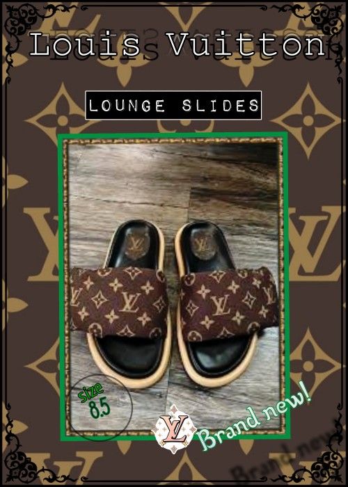 Louis Vuitton Lounge Slides Size 8.5 BRAND NEW! 
