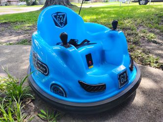 6V Blue Glow Bumper Car, Battery Powered Ride on for Children, Ages 1.5+, by Flybar