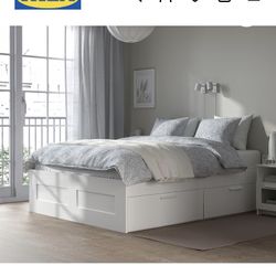 IKEA Brimnes Bed Frame And Headboard (full / Double)