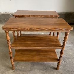 Pair of Small Wooden Tables