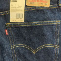 Levi's 505 Jeans 36 X 34 New