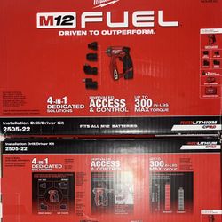 Milwaukee M12 Fuel Installation Drill/Driver Kit. Model #2505-22